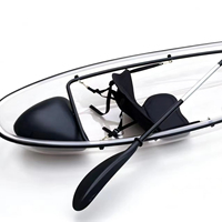 Kayak en polycarbonate transparent pour 1 personne, bateau transparent pour le surf en mer, pour les aventures en plein air
