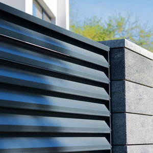 Pannelli per Recinzione Esterna Ventilata a Privacy Totale, Recinzione Orizzontale in Doghe di Alluminio, Rivestimento Nero in Polvere, Ecologica e Resistente al Calore - Product Image 5
