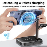 Chargeur sans fil magnétique 3-en-1 Qi2.2 25W à charge rapide pour iPhone 17 16 15 14 13 12, Apple Watch et Airpods