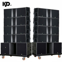 Ensemble de 10 enceintes Line Array doubles de 12 pouces/doubles caissons de basses de 18 pouces, système d'amplification avec aimants en néodyme, professionnel
