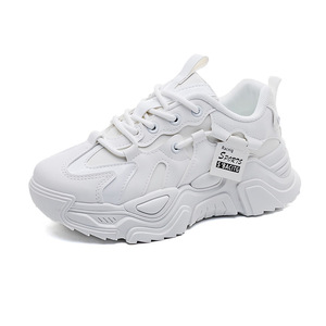 Zapatillas de suela gruesa de PU de gran oferta, zapatillas planas antideslizantes con plataforma para correr, zapatillas gruesas informales para mujer al aire libre - Product Image 5