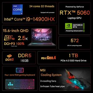 Đối với <span class=keywords><strong>MSI</strong></span> Katana 15 HX 2025 Intel Core i9 I7 16GB 1TB SSD rtx5060 15.6-inch 2.5K 165Hz win11 PC Máy tính chơi Game máy tính xách tay thương hiệu mới - Product Image 6