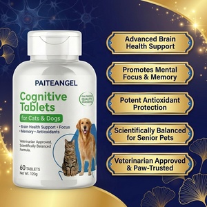 Tabletas Premium para el Apoyo <span class=keywords><strong>Cognitivo</strong></span> de Mascotas, Suplemento para la Salud Cerebral de Perros y Gatos Mayores, Marca Privada OEM - Product Image 1