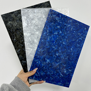 Feuilles d'acrylique coulé laminées en perle noire de 1/8 po, film PVC laminé, feuilles de plastique adaptées à la fabrication de scies à table, de sous-verres, d'artisanat - Product Image 6