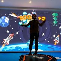 Parc de trampolines intérieur directement de l'usine avec écran LCD et système de jeu interactif mural de projection AR pour enfants