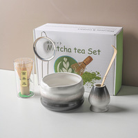 Kit de Cérémonie du Matcha Personnalisé Style Japandi 2026 Fait Main – Ensemble Cadeau de 4/5/7/8 Pièces en Céramique avec Bol à Matcha et Support Chasen