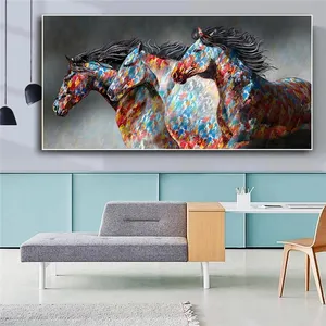 Abstract Animal Graffiti Horse Oil Painting on Canvas Wall Art Posters Prints Wall Pictures for Living Room Home Wall Cuadros