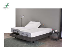 Cadre de lit King Size avec éclairage LED, lit réglable Split King, cadre de lit moderne Queen Size