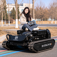 Alat Pemotong Rumput Robotik Profesional Terlaris Bertenaga Bensin dengan Remote Control dan Lampiran Pembajak Salju