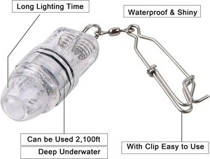 Lampe LED multicolore de haute qualité, lumière IP68, leurre de pêche en <span class=keywords><strong>eau</strong></span> profonde pour attirer les poissons, couleurs émettrices jaune, vert et bleu - Product Image 4