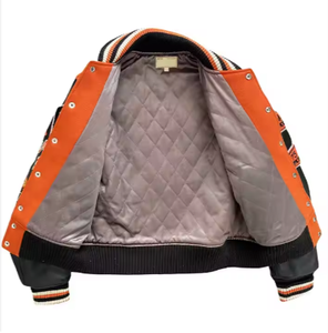 2025 özel Vintage kış güz erkek beyzbol Letterman Varsity ceketler yüksek kaliteli tuval standı Hit ürün üreticisi - Product Image 4