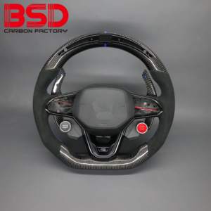 BSD Carbon para VW <span class=keywords><strong>Golf</strong></span> MK8 GTI <span class=keywords><strong>R</strong></span> <span class=keywords><strong>Line</strong></span> modificar coche personalizado nuevo deporte Real fibra de carbono LED volante - Product Image 1