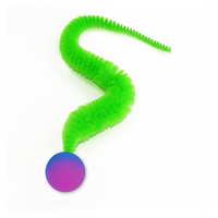 Jouet pour chat interactif en forme de chenille arc-en-ciel avec balle élastique, accessoires de remplacement pour baguette à chat