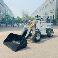 VOLNOS Mini Radlader Leicht Benzin 4WD Mit Schaufel für Garten- und Hofabfallbeseitigungsaufgaben