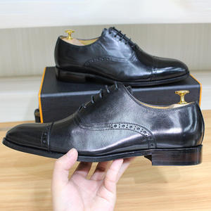 Chaussures Oxford habillées en cuir véritable pour hommes 2026, à bout fermé, à enfiler, pour le bureau et la carrière, Printemps/Été - Product Image 1