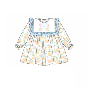 Preorder autunno fiocchi di zucca vestiti per bambini abiti da bambina con volant vestito per bambina pagliaccetto per bambini abbinamenti di vestiti per bambini - Product Image 3