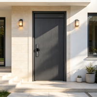 Porte d'entrée blindée en bois massif avec serrure anti-effraction pour les développeurs immobiliers