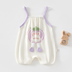 Body de Tirantes para Bebé, de Algodón Fino, Mono de Verano, Ropa Unisex para Bebé - Product Image 1