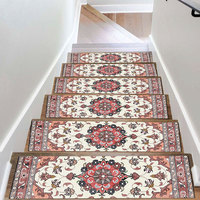 Tapis anti-dérapant en polyester pour marches d'escalier Tapis résistant aux taches Tapis antidérapant pour une installation facile