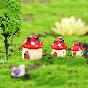 Creative Mushroom Hut House Resin Figurine Miniatures <b>Mini</b> Castle Charm Ornaments for Landscape Decorations DIY Accessories - Product Image 6