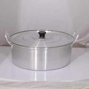 Olla Grande de Aluminio de Alta Calidad para Sopa y Caldo, con 2 Asas y Tapa, para Cocinas de Gas e Inducción, Venta al por Mayor para Papúa Nueva Guinea - Product Image 2