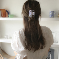 Belle femmes filles 5cm carré pince à cheveux accessoires pinces mâchoire noir blanc 2 pouces moyen petit rose acétate pince à cheveux