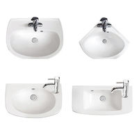 Lavabo suspendu rond pour salle de bain, vasque murale, équipement sanitaire