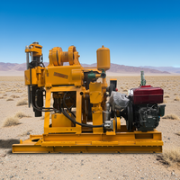 Foreuse d'exploration verticale portable 200m, 22HP, diesel, avec pompe à engrenages pour forage de puits d'eau et exploitation minière