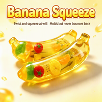 Juguete de Plátano de Gelatina Suave, Directo de Fábrica, Simulación Realista de Fruta, Juguete Antiestrés, Fidget Squishy, Decoración para Oficina/Escritorio