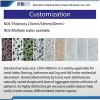 Dalles de terrazzo artificielles personnalisées, dalles modernes résistantes à l'usure, grandes dalles pour la décoration des sols d'appartements et d'hôtels