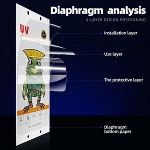 Protector de pantalla para teléfono móvil, película de fijación UV con pegamento completo 3D con caja de curado de luz UV - Product Image 3