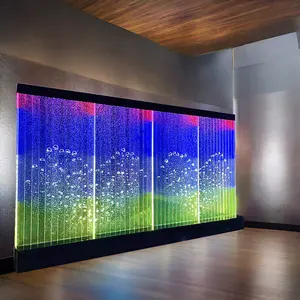 Diviseur de pièce mural à bulles d'eau programmable personnalisé en acrylique à LED éclairage LED personnalisable