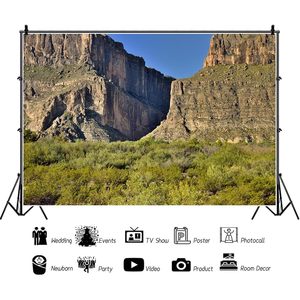 7x5ft ฉากหลังหุบเขาสำหรับกลางแจ้งถ่ายภาพทิวทัศน์ธรรมชาติหญ้าสีเขียวสนามหญ้าหุบเขาภูเขาพื้นหลังสีเขียว - Product Image 2