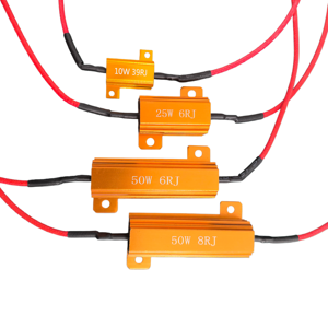 Lampu LED Otomotif Hyper Flash Sein 20W/50W 6RJ/8RJ 10W 39RJ Kabel Resistor Emas Dengan Klip Kabel Cepat - Product Image 1