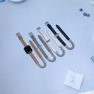 Para Hermes <span class=keywords><strong>Apple</strong></span> <span class=keywords><strong>Watch</strong></span> Double Tour <span class=keywords><strong>Watch</strong></span> Band Acero inoxidable Cow Link Correas de reloj de cuero 20mm para Seiko - Product Image 6