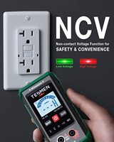 Multímetro Digital Inteligente de 4000 Lecturas con Auto-Rango, Probador de Voltaje AC/DC 600V con Medición de Resistencia y Continuidad, Verde