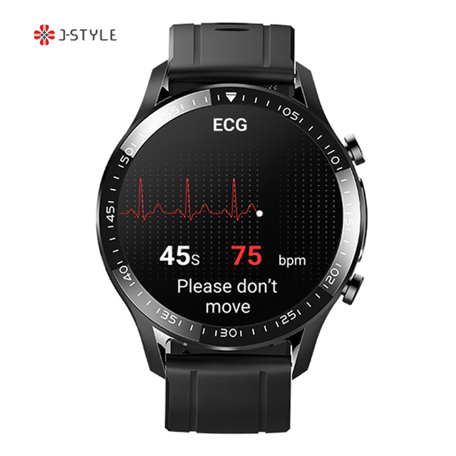 Jstyle 2051E Big Amoled Screen Smartwatch with ECG PPG Blood Pressure and Heart Rate Monitor IP68 Waterproof Sport Smart Watch