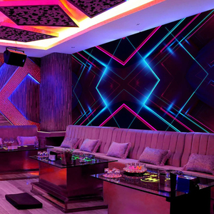 Tecnología inspirado Mural tema KTV imitación luminosa bar club nocturno decoración papel tapiz - Product Image 5
