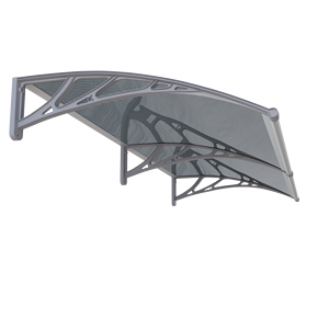 Tettoia in <span class=keywords><strong>Policarbonato</strong></span> Facile da Installare Fai-da-Te, Diverse Dimensioni con <span class=keywords><strong>Copertura</strong></span> in Lastra di <span class=keywords><strong>Policarbonato</strong></span> da 6mm o 3mm - Product Image 2