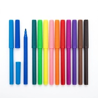 Ensemble de stylos à aquarelle lavables non toxiques pour enfants |   Marqueurs d'art à pointe feutre 12/24 couleurs |   Stylo de dessin et de croquis éducatif