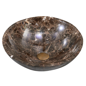 Lavabo <span class=keywords><strong>de</strong></span> <span class=keywords><strong>table</strong></span> rond en <span class=keywords><strong>marbre</strong></span> <span class=keywords><strong>de</strong></span> pierre naturelle, couleur marron, lavabo <span class=keywords><strong>de</strong></span> comptoir, bol rond en <span class=keywords><strong>marbre</strong></span> poli, évier en pierre - Product Image 6