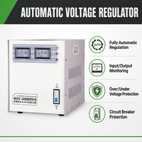 Stabilisateur de tension pour machine CNC 220V AC avec protection automatique contre les surtensions, boîtier métallique blanc