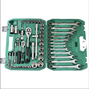 61pcs Professional OEM Auto Repairing Toolkit Chrome Vanadium Steel <b>Sockets</b> Adjustable Wrenches Hard Case Tool Box Industrial WK - Product Image 3