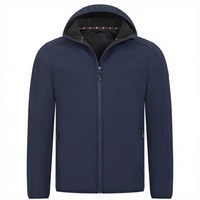 Veste softshell à capuche bleu marine pour homme 2026, légère, respirante, imperméable et coupe-vent, pour le travail en extérieur