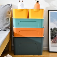 Boîte de rangement rectangulaire multifonctionnelle moderne en plastique PP Jian Na Macaron Color 200 ml, durable, à un seul niveau, pour le salon