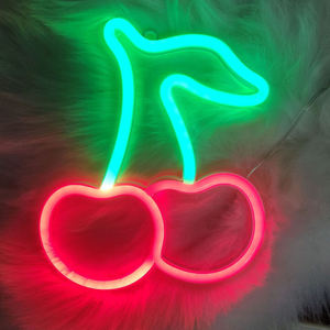 Cerise Rechargeable par USB pour chambre de bébé, cadeau de fête pour enfants, lumière suspendue, décoration murale, mignon, cerises, <span class=keywords><strong>led</strong></span>, signe néon, luz de ip néon - Product Image 6