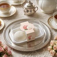 Boîte à gâteau carrée transparente en PET de haute qualité pour l'emballage alimentaire, étiquettes adhésives personnalisées
