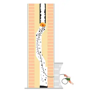 Erweiterbarer Kaminofenreiniger, Kaminofenreinigungswerkzeuge, flexible Reinigungsstäbchen, Kaminofenreinigungssystem mit starker Bürste