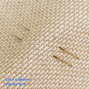 Tela de malla tejida de algodón y <span class=keywords><strong>lino</strong></span> 14CT <span class=keywords><strong>para</strong></span> bordado de punto de cruz, uso industrial, venta al por mayor, hecho a mano - Product Image 3