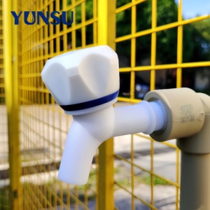 Yunsu Plastic Bibcock Outdoor Faucet <b>Wall</b> Mounted Minimalist Design Easy Installation for Basin Use - Product Image 1
